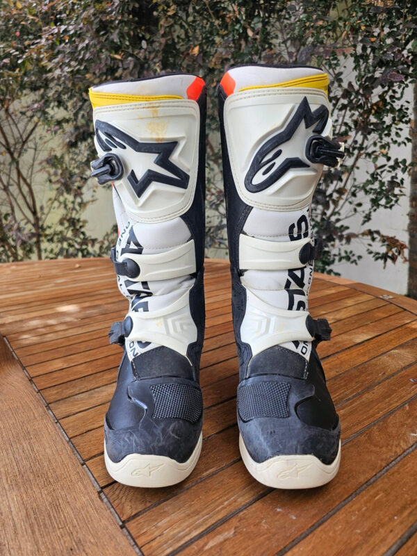 BOTAS USADAS ALPINESTARS TECH 3 BLK/ORGFLU/WHT - Image 3