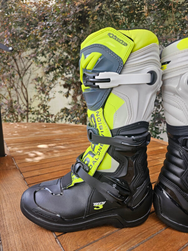 BOTAS USADAS ALPINESTARS TECH 3 BLK/YELFLUR/WHT - Image 5