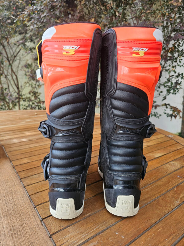BOTAS USADAS ALPINESTARS TECH 3 BLK/ORGFLU/WHT - Image 7