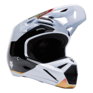 CAPACETE FOX V1 HELLO FUTURE WHITE WHT/BLK/GRY