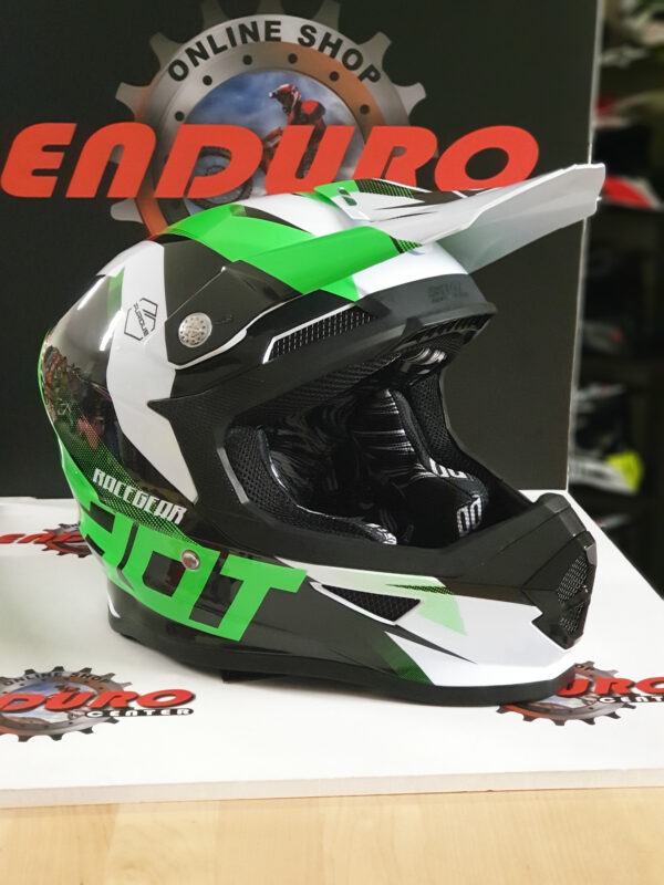 CAPACETE SHOT FURIOUS ULTIMATE GRNFLU/BLK/WHT - Image 2