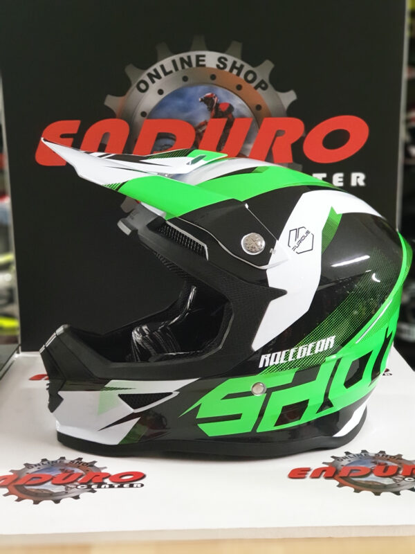 CAPACETE SHOT FURIOUS ULTIMATE GRNFLU/BLK/WHT - Image 3