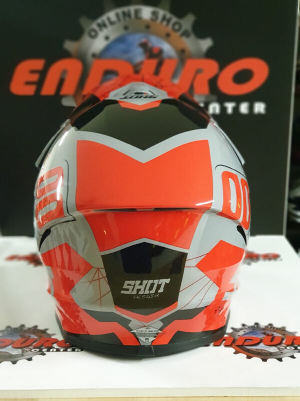 CAPACETE SHOT FURIOUS SPECTRE GRY/RED/BLK - Image 4