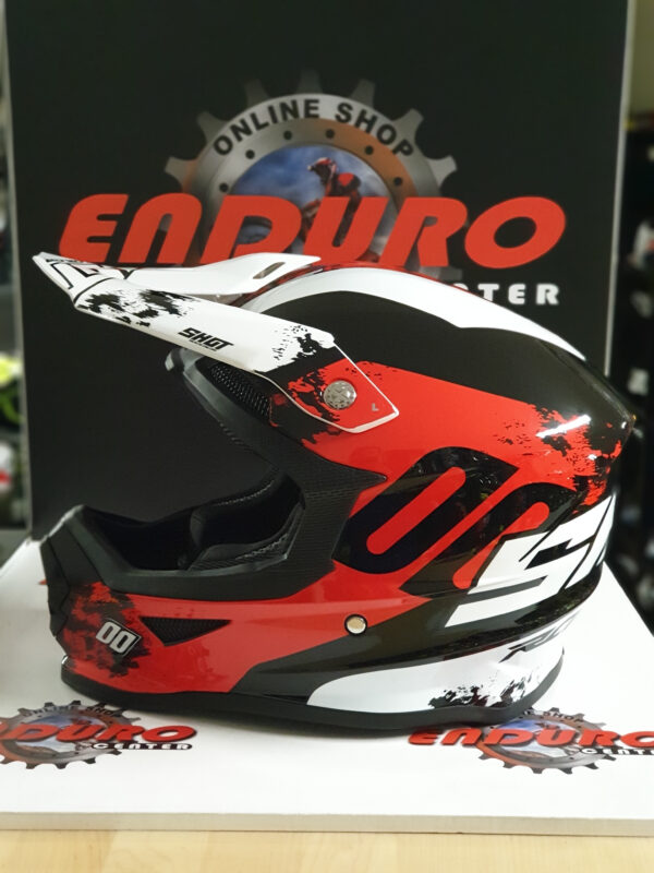 CAPACETE SHOT FURIOUS SHADOW RED/BLK/WHT - Image 3