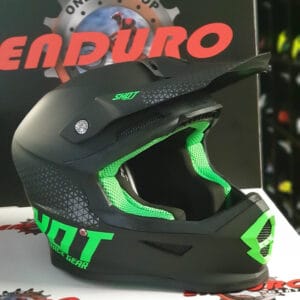 CAPACETE SHOT FURIOUS RAW BLK/GRNFLU