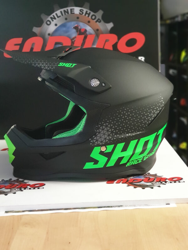 CAPACETE SHOT FURIOUS RAW BLK/GRNFLU - Image 3