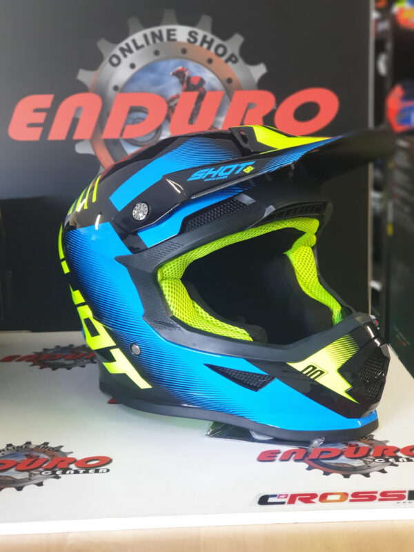 CAPACETE SHOT FURIOUS TRUST BLU/BLK/YLWFLU - Image 2