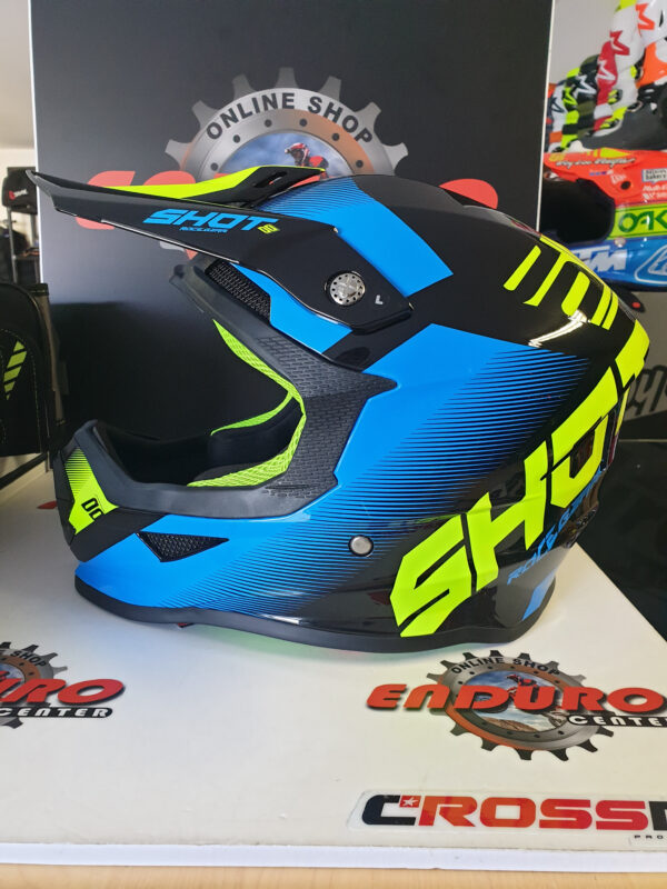 CAPACETE SHOT FURIOUS TRUST BLU/BLK/YLWFLU - Image 3