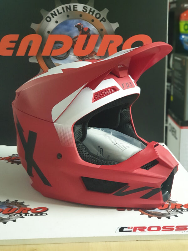 CAPACETE FOX V1 WERD FLM RED/WHT/BLK - Image 2