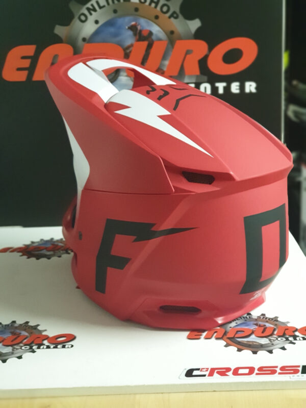 CAPACETE FOX V1 WERD FLM RED/WHT/BLK - Image 4
