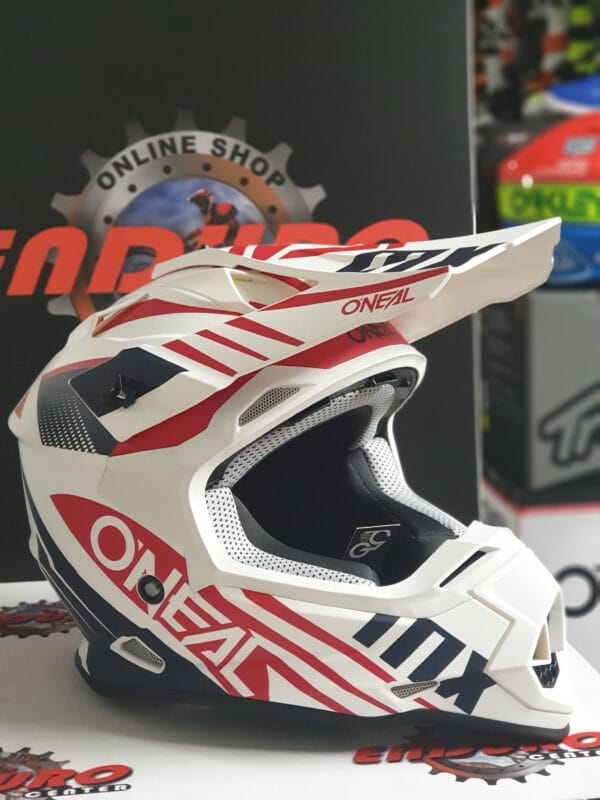 CAPACETE ONEAL SERIES 2 SPYDE WHT/RED/BLU - Image 2