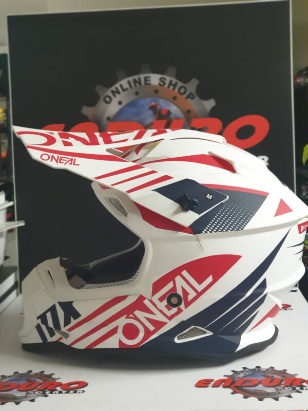 CAPACETE ONEAL SERIES 2 SPYDE WHT/RED/BLU - Image 3