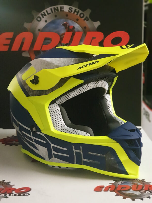 CAPACETE ACERBIS LINEAR BLU/YLWFLU - Image 2