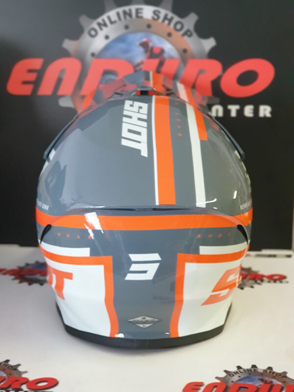 CAPACETE SHOT FURIOUS SHINING GRY/ORG/WHT - Image 4