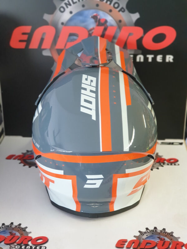 CAPACETE SHOT FURIOUS SHINING GRY/ORG/WHT - Image 5