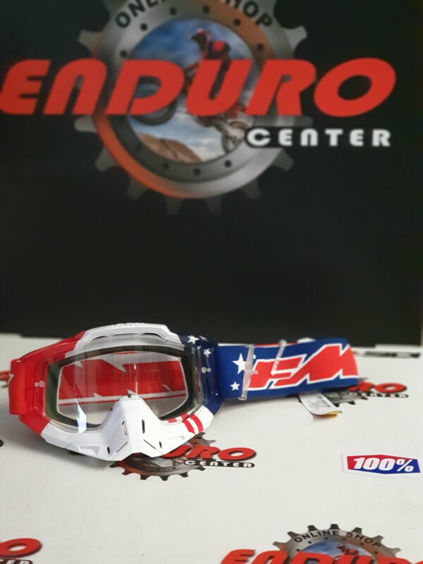 ÓCULOS 100% FMF EDITION POWERBOMB USA RED/BLU/WHT - Image 3