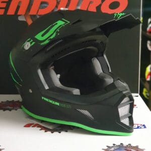 CAPACETE SHOT MX-605 RAW BLK/GRNFLU