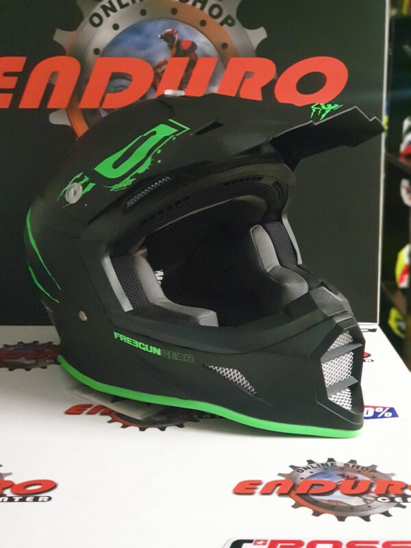 CAPACETE SHOT MX-605 RAW BLK/GRNFLU - Image 2