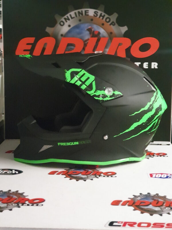 CAPACETE SHOT MX-605 RAW BLK/GRNFLU - Image 3