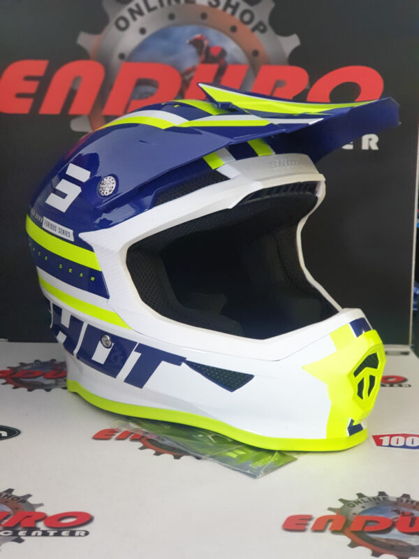 CAPACETE SHOT FURIOUS SHINING BLU/YLWFLU/WHT - Image 2