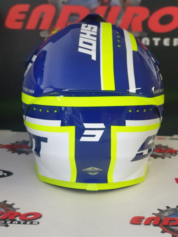 CAPACETE SHOT FURIOUS SHINING BLU/YLWFLU/WHT - Image 4