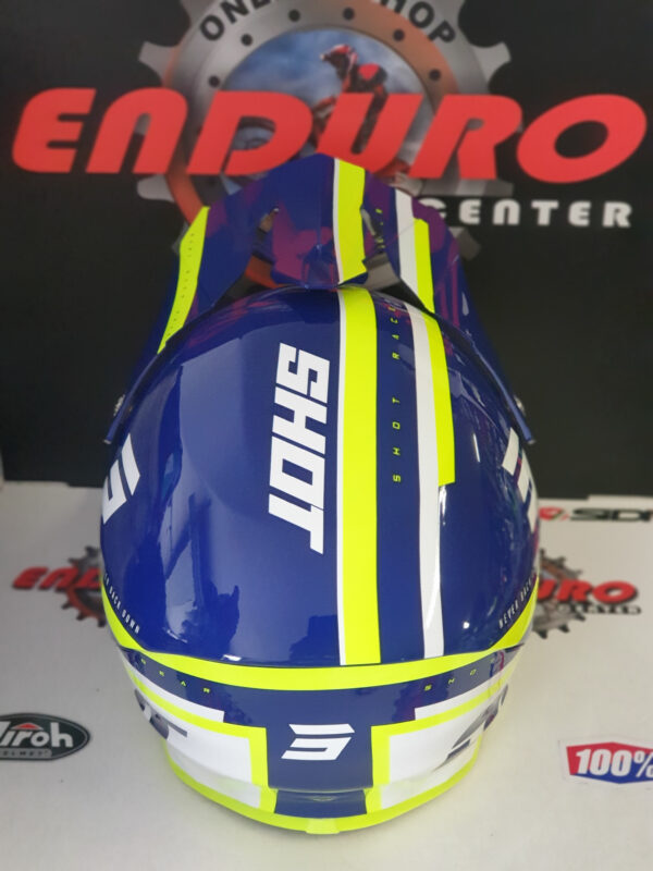 CAPACETE SHOT FURIOUS SHINING BLU/YLWFLU/WHT - Image 5