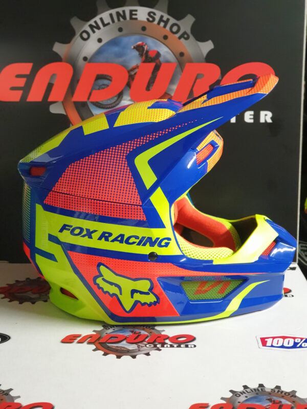 CAPACETE FOX V1 OKTIV BLUE MX MULTICOLOR - Image 3