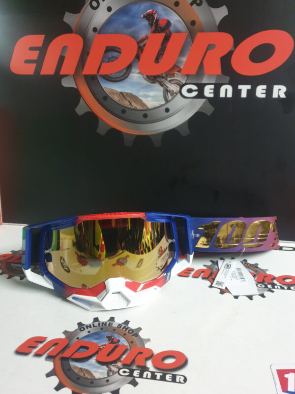 ÓCULOS 100% RACECRAFT 2 UNITED BLU/RED/GLD - Image 4