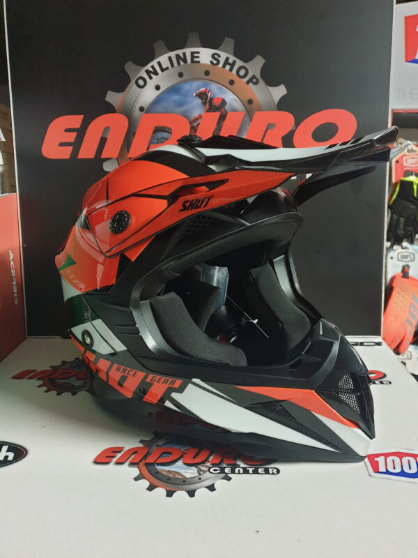 CAPACETE SHOT PULSE REVENGE ORG/BLK/WHT - Image 2