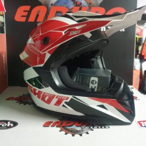 CAPACETE SHOT PULSE REVENGE RED/WHT/BLK