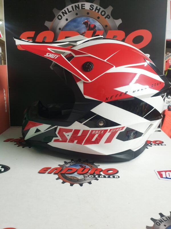 CAPACETE SHOT PULSE REVENGE RED/WHT/BLK - Image 4