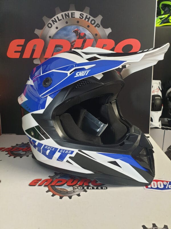 CAPACETE SHOT PULSE REVENGE BLU/WHT/BLK - Image 2