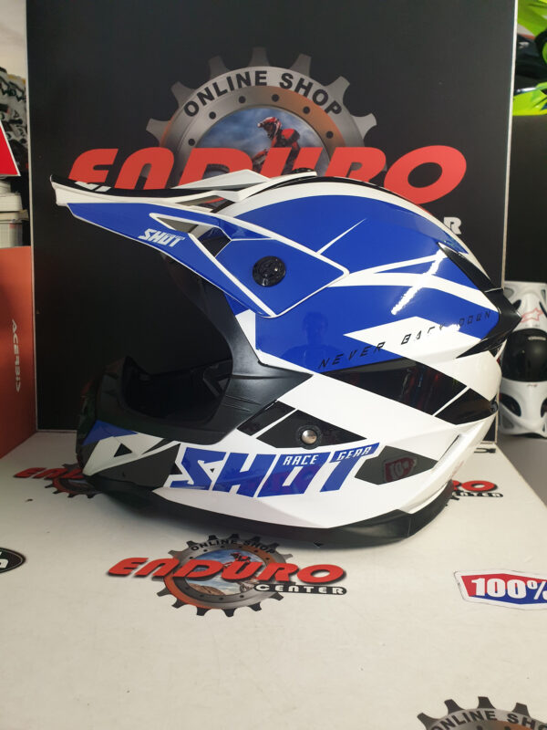 CAPACETE SHOT PULSE REVENGE BLU/WHT/BLK - Image 4