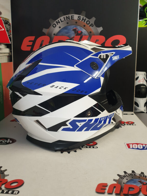 CAPACETE SHOT PULSE REVENGE BLU/WHT/BLK - Image 3