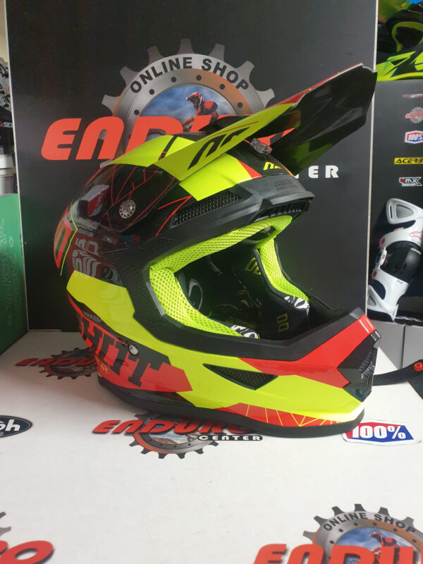 CAPACETE SHOT FURIOUS SPECTRE YLWFLU/RED/BLK - Image 2