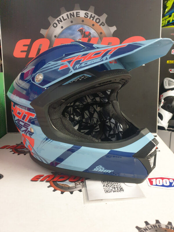 CAPACETE SHOT FURIOUS CLAW BLU/RED - Image 2