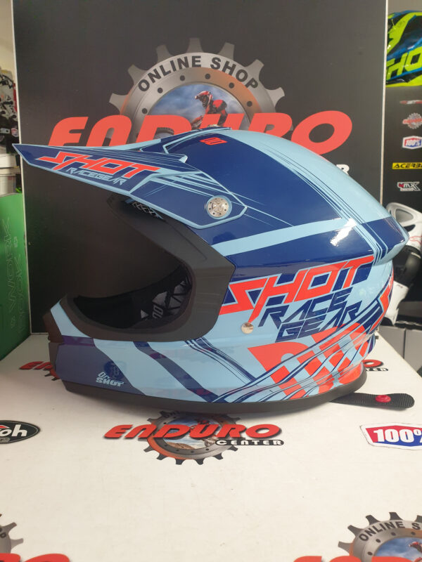 CAPACETE SHOT FURIOUS CLAW BLU/RED - Image 3