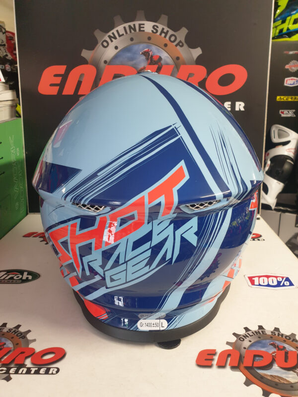 CAPACETE SHOT FURIOUS CLAW BLU/RED - Image 4