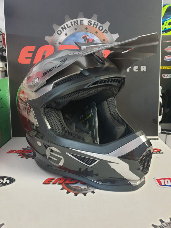 CAPACETE SHOT FURIOUS STORM BLK/SLV - Image 2