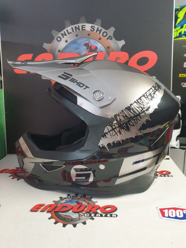 CAPACETE SHOT FURIOUS STORM BLK/SLV - Image 3