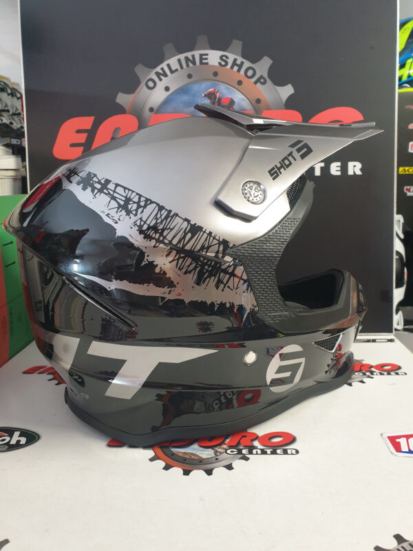 CAPACETE SHOT FURIOUS STORM BLK/SLV - Image 4