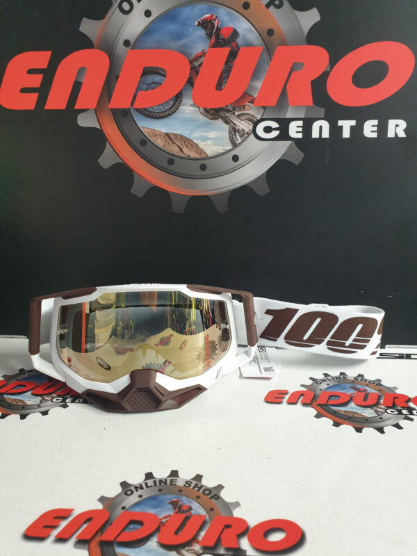 ÓCULOS 100% RACECRAFT 2 SNOWBIRD WHT/BRWN - Image 2