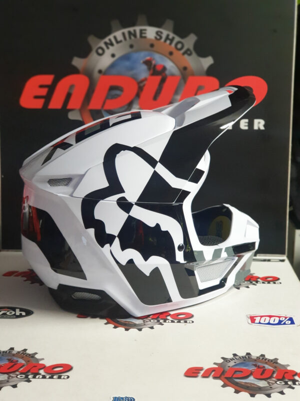 CAPACETE FOX V1 LUX BLK/WHT/GRY - Image 3