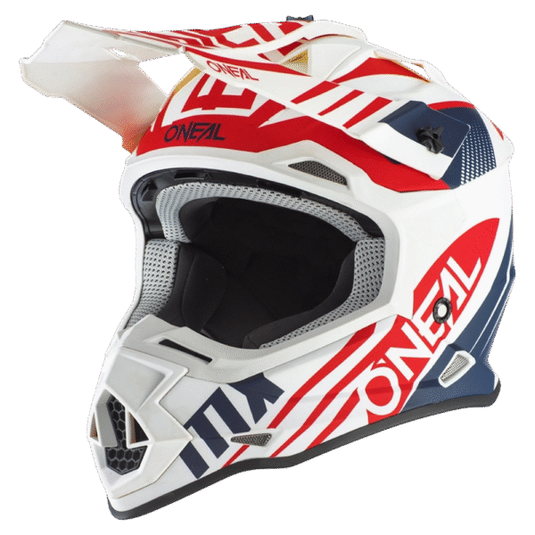 CAPACETE ONEAL SERIES 2 SPYDE WHT/RED/BLU