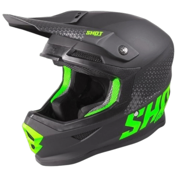CAPACETE SHOT FURIOUS RAW BLK/GRNFLU