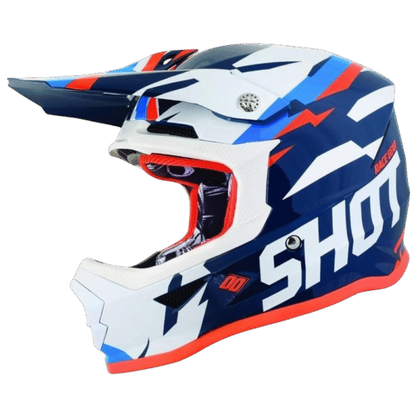 CAPACETE SHOT FURIOUS SCORE BLU/WHT/RED