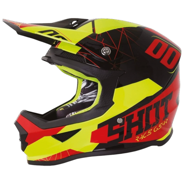 CAPACETE SHOT FURIOUS SPECTRE YLWFLU/RED/BLK