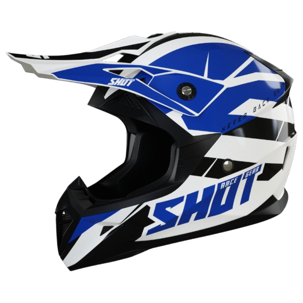 CAPACETE SHOT PULSE REVENGE BLU/WHT/BLK