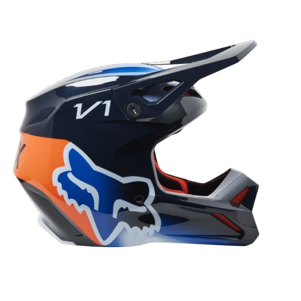 CAPACETE FOX V1 TOXSYK BLK/BLU/ORGFLU - Image 2