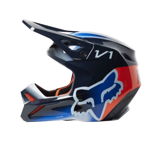 CAPACETE FOX V1 TOXSYK BLK/BLU/ORGFLU - Image 3